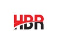 HBR Letter Initial Logo Design Vector Illustration Royalty Free Stock Photo