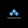 HBR letter logo design on BLACK background. HBR creative initials letter logo concept. HBR letter design Royalty Free Stock Photo