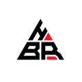 HBR triangle letter logo design with triangle shape. HBR triangle logo design monogram. HBR triangle vector logo template with red Royalty Free Stock Photo