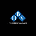 HBV letter logo design on BLACK background. HBV creative initials letter logo concept. HBV letter design Royalty Free Stock Photo