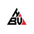 HBV triangle letter logo design with triangle shape. HBV triangle logo design monogram. HBV triangle vector logo template with red Royalty Free Stock Photo