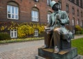 The HC Andersen's statue at city center in Copenhagen, Denmark.