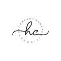 HC Initial handwriting logo design