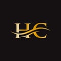 HC logo design. Initial HC letter logo design Royalty Free Stock Photo