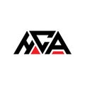HCA triangle letter logo design with triangle shape. HCA triangle logo design monogram. HCA triangle vector logo template with red Royalty Free Stock Photo