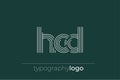 HCD modern geometric typography logo Royalty Free Stock Photo
