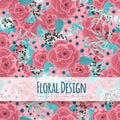 Seamless flower pattern background vector illustration Royalty Free Stock Photo