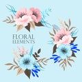 Flower clip art backgrounds t shirt print Royalty Free Stock Photo