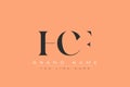HCF abstract letter logo design Royalty Free Stock Photo