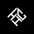 HCH letter logo design on black background. HCH creative initials letter logo concept. HCH letter design Royalty Free Stock Photo