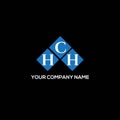 HCH letter logo design on BLACK background. HCH creative initials letter logo concept. HCH letter design Royalty Free Stock Photo