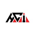 HCI triangle letter logo design with triangle shape. HCI triangle logo design monogram. HCI triangle vector logo template with red Royalty Free Stock Photo
