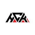 HCK triangle letter logo design with triangle shape. HCK triangle logo design monogram. HCK triangle vector logo template with red Royalty Free Stock Photo