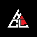 HCL triangle letter logo design with triangle shape. HCL triangle logo design monogram. HCL triangle vector logo template with red Royalty Free Stock Photo