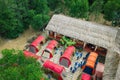 HCMC, Vietnam - Aerial view of camping tents area