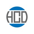 HCO letter logo design on white background. HCO creative initials circle logo concept. HCO letter design