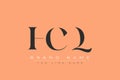 HCQ abstract letter logo design Royalty Free Stock Photo