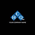HCQ letter logo design on BLACK background. HCQ creative initials letter logo concept. HCQ letter design Royalty Free Stock Photo