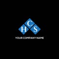 HCS letter logo design on BLACK background. HCS creative initials letter logo concept. HCS letter design.HCS letter logo design on