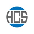 HCS letter logo design on white background. HCS creative initials circle logo concept. HCS letter design