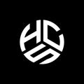 HCS letter logo design on white background. HCS creative initials letter logo concept. HCS letter design