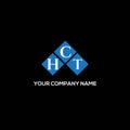 HCT letter logo design on BLACK background. HCT creative initials letter logo concept. HCT letter design Royalty Free Stock Photo