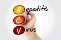 HCV - Hepatitis C virus, acronym Royalty Free Stock Photo