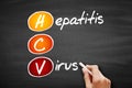 HCV - Hepatitis C virus, acronym health concept on blackboard Royalty Free Stock Photo