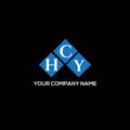 HCY letter logo design on BLACK background. HCY creative initials letter logo concept. HCY letter design Royalty Free Stock Photo