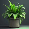 Beautiful houseplants in a flower pot, potted bonsai, indoor botany garden decor, nature gardening, generative ai
