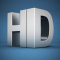 HD on blue Royalty Free Stock Photo