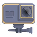 Hd cam icon cartoon vector. Action sport