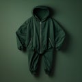 Hd 3d Realistic Forest Green Rainsuit With Minimalistic Style