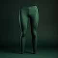 Hd 3d Realistic Green Athletes Leggings On Dark Background