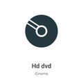 Hd dvd vector icon on white background. Flat vector hd dvd icon symbol sign from modern cinema collection for mobile concept and Royalty Free Stock Photo