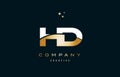 hd h d white yellow gold golden luxury alphabet letter logo ico