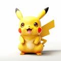 Hd Pikachu Render In Cinema4d With Expressive Gestures On White Background