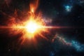 HD Solar Flare Against Plain Background Royalty Free Stock Photo