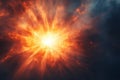 HD Solar Flare Against Plain Background Royalty Free Stock Photo