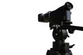 HD video camera on white background Royalty Free Stock Photo