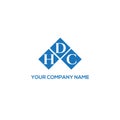 HDC letter logo design on BLACK background. HDC creative initials letter logo concept. HDC letter design Royalty Free Stock Photo