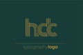 HDC modern geometric typography logo Royalty Free Stock Photo