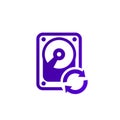 HDD backup, hard drive recovery icon Royalty Free Stock Photo
