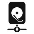 Hdd backup icon simple vector. Data cloud Royalty Free Stock Photo