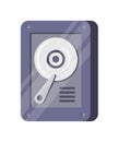 HDD hard disk drive isometric icon vector illustration. Computer hardware portable memory server