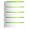 HDD, hard disk drive, mainframe computer stacked cylinder icon. Server, webhosting, webhost concepts