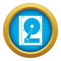 HDD icon blue vector isolated Royalty Free Stock Photo