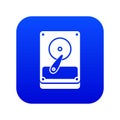 HDD icon digital blue Royalty Free Stock Photo