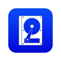 HDD icon digital blue Royalty Free Stock Photo