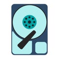HDD icon. Flat Vector illustration on white background Royalty Free Stock Photo